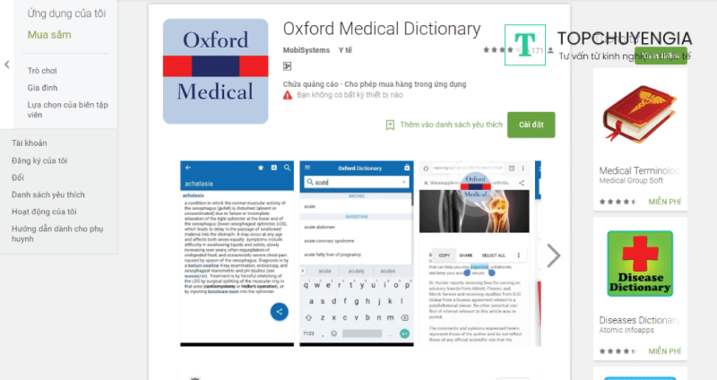 app học tiếng Anh chuyên ngành y