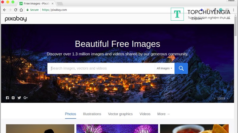 Trang web bán ảnh kiếm tiền Pixabay 