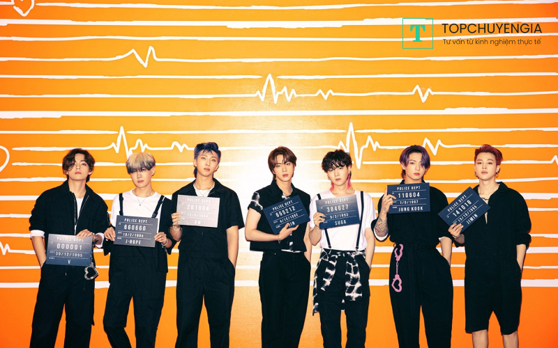 BTS là nhóm nhạc nam gồm 7 thành viên