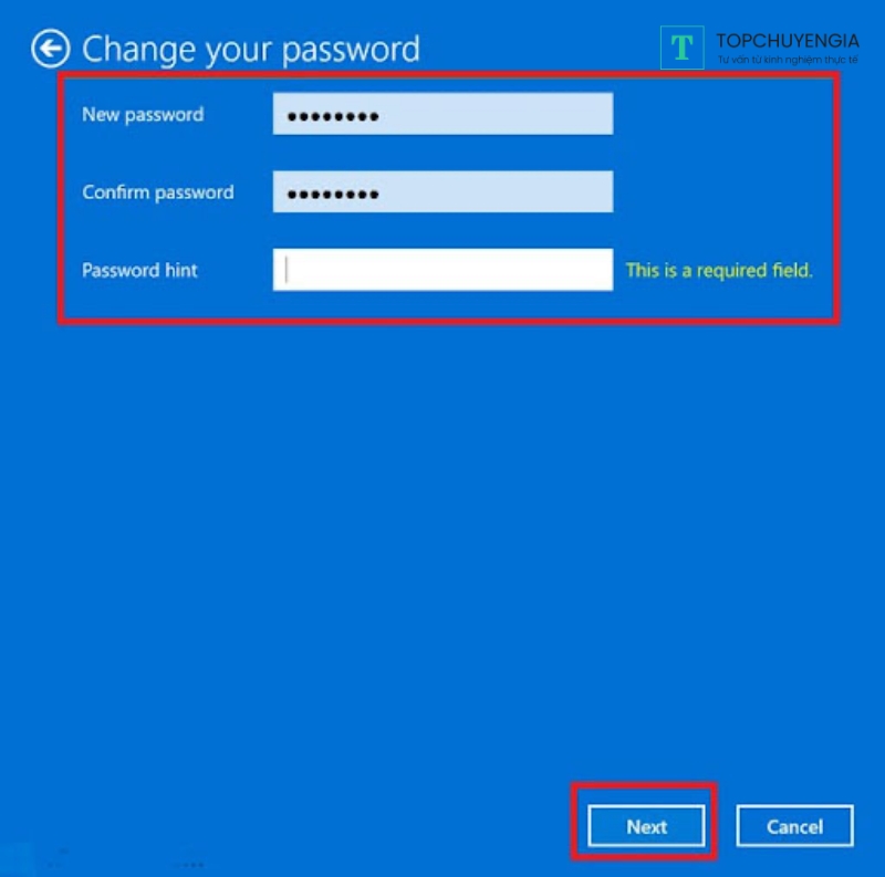 Cách thay đổi mật khẩu cho máy tính win 11