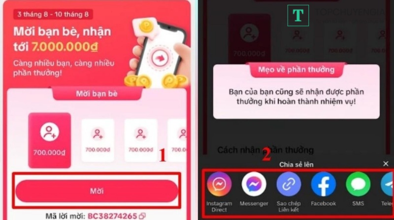 cách nhập mã mời TikTok trên điện thoại