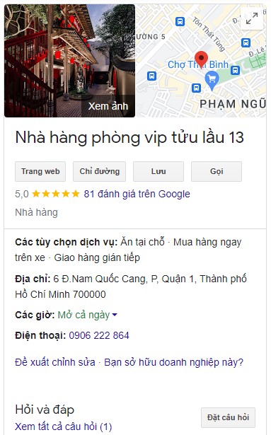 tối ưu doanh nghiệp trên google map