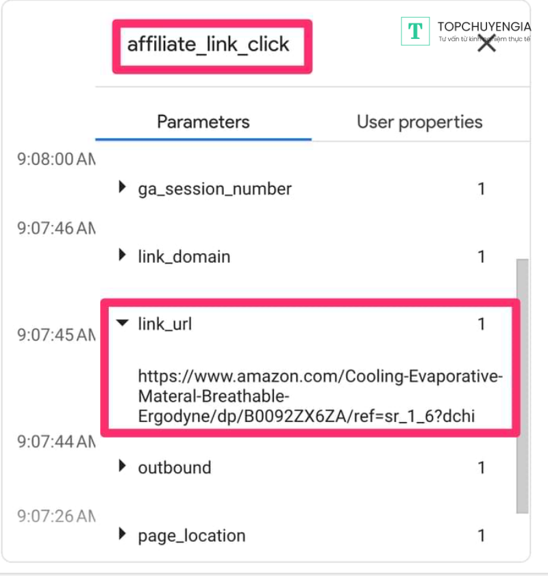 cách sử dụng Google Analytics tracking link affiliate