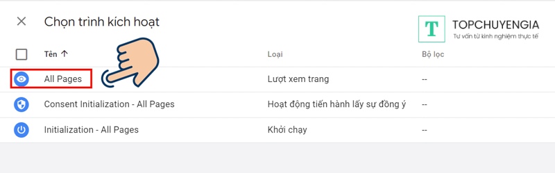 chọn all pages