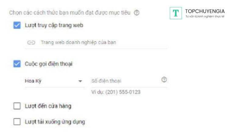 setup chiến dịch google adwords