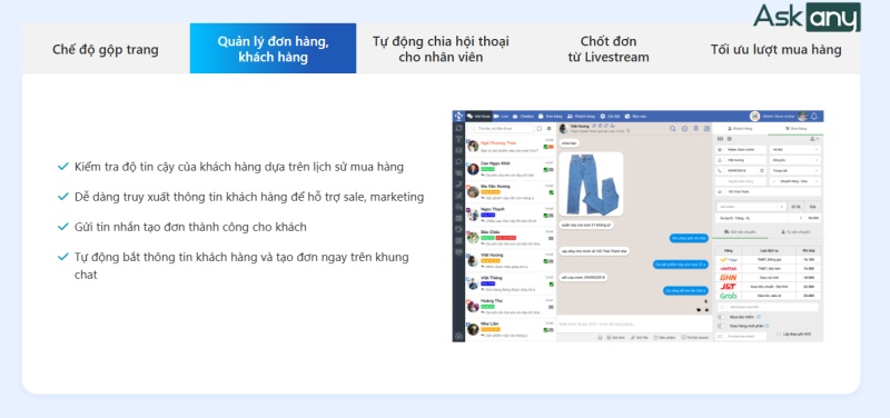 Các tính năng nổi bật của Chatbot VPage