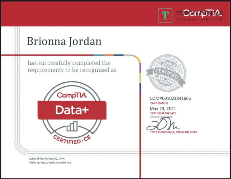 CompTIA Data Analytics Plus Certification