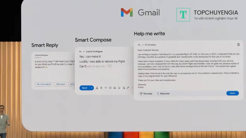 Gmail cập nhật tính năng AI