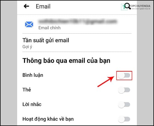 làm sao để gmail không nhận thư từ facebook
