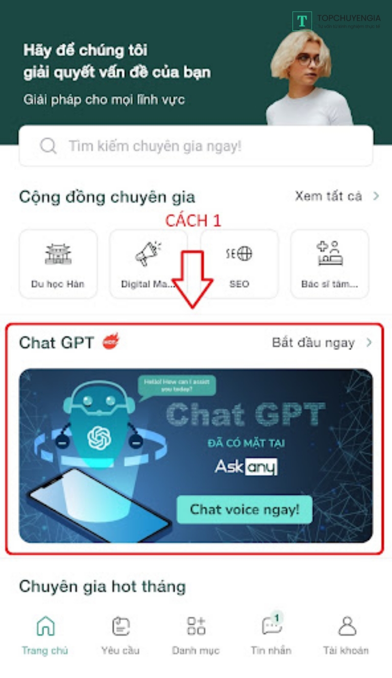 Nhắn tin với ChatGPT ngay