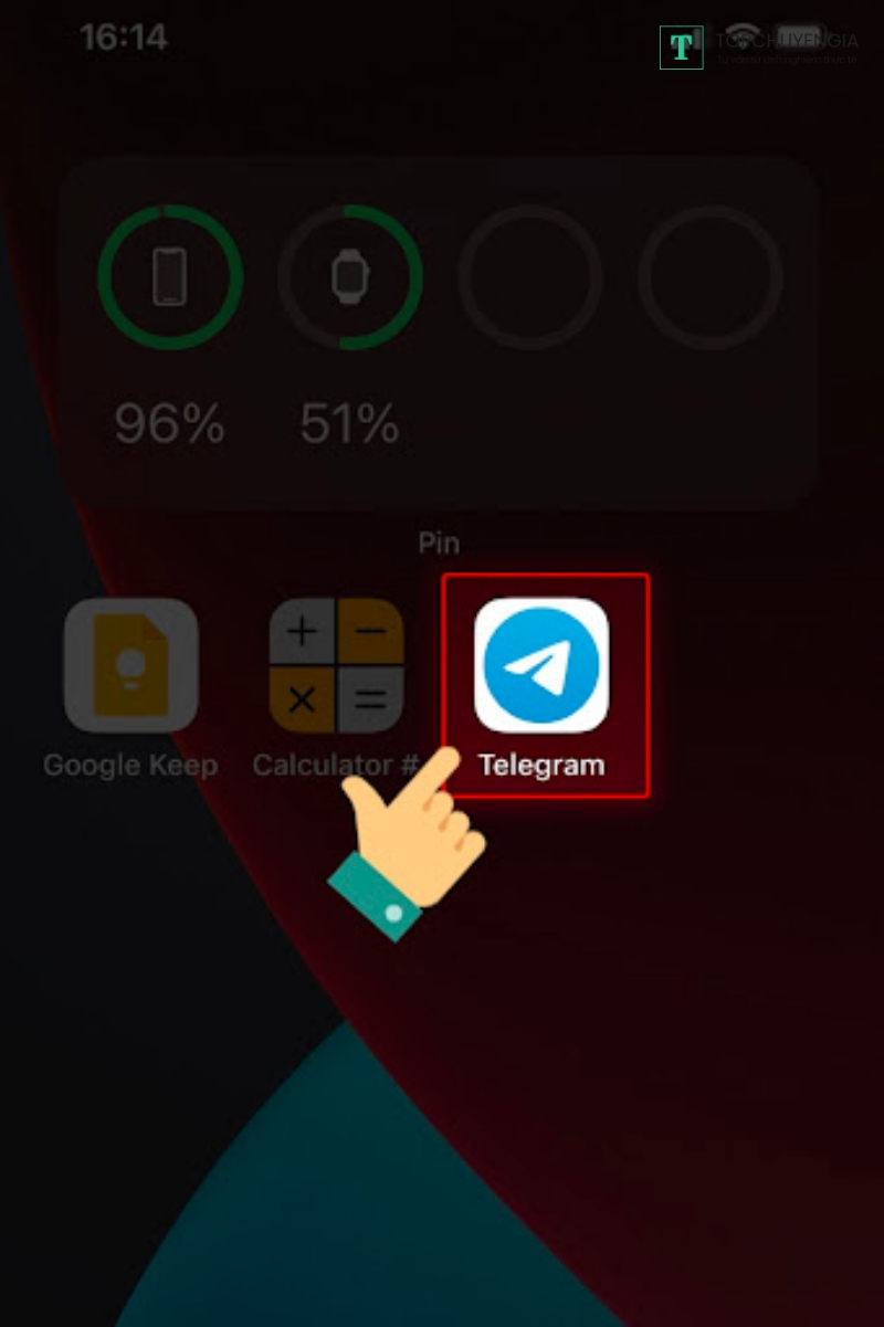 Tải về và mở ứng dụng Telegram