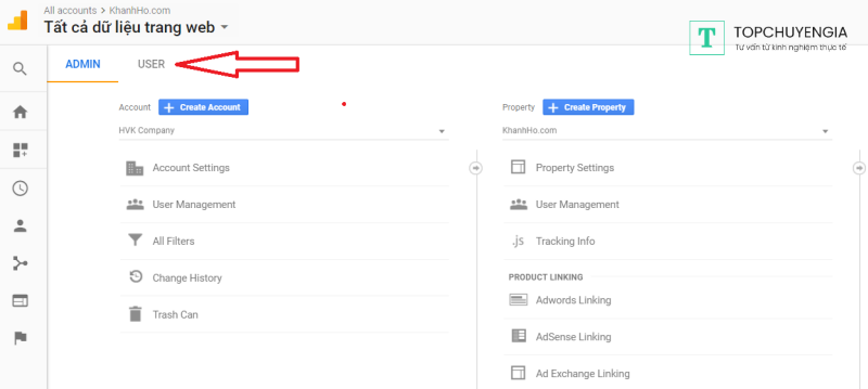 Hướng dẫn thay đổi ngôn ngữ ở Google Analytics