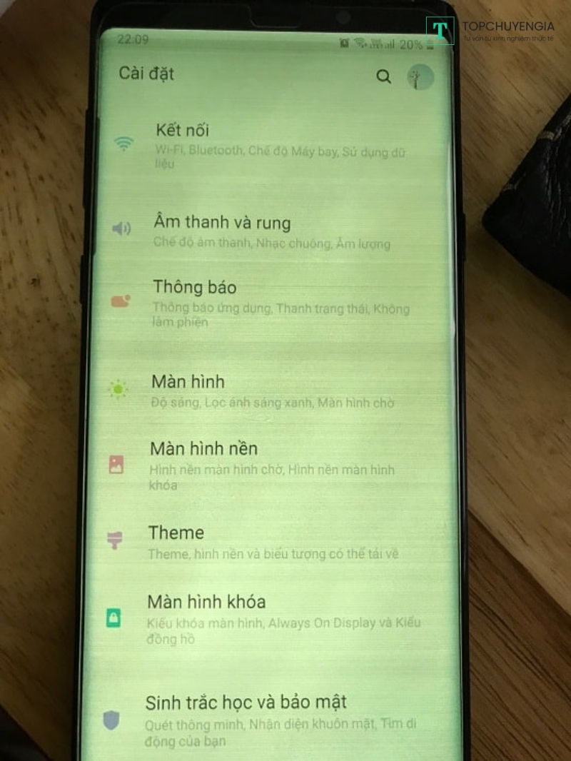 khắc phục lỗi màn hình xanh trên điện thoại Samsung