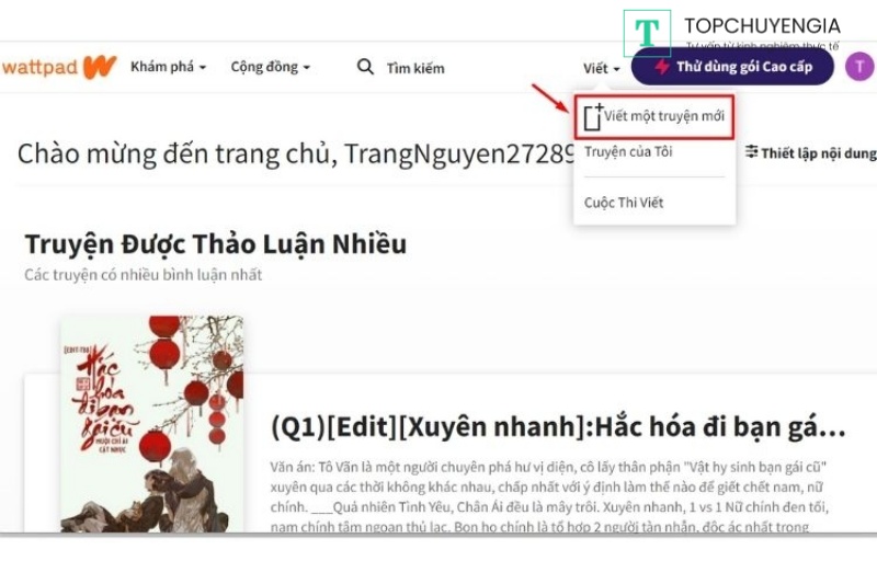 Hướng dẫn cách viết truyện trên Wattpad 