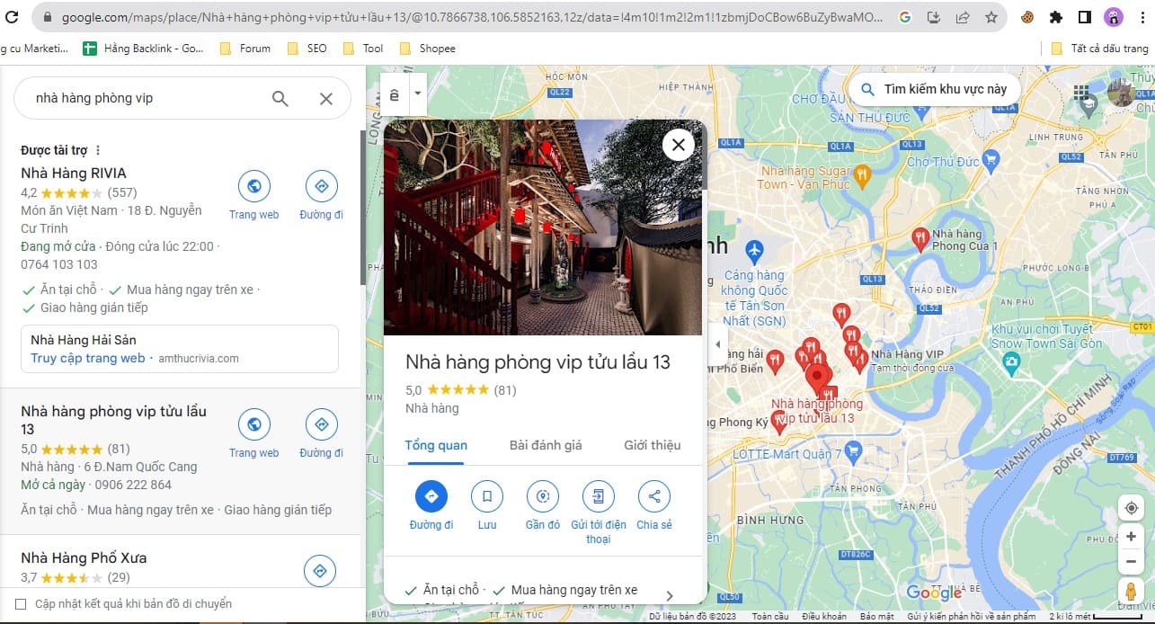 tối ưu seo google map