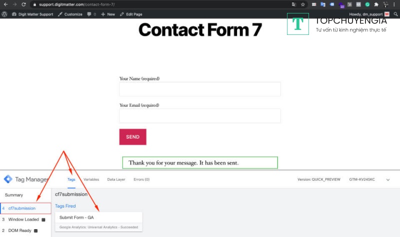 tracking contact form 7