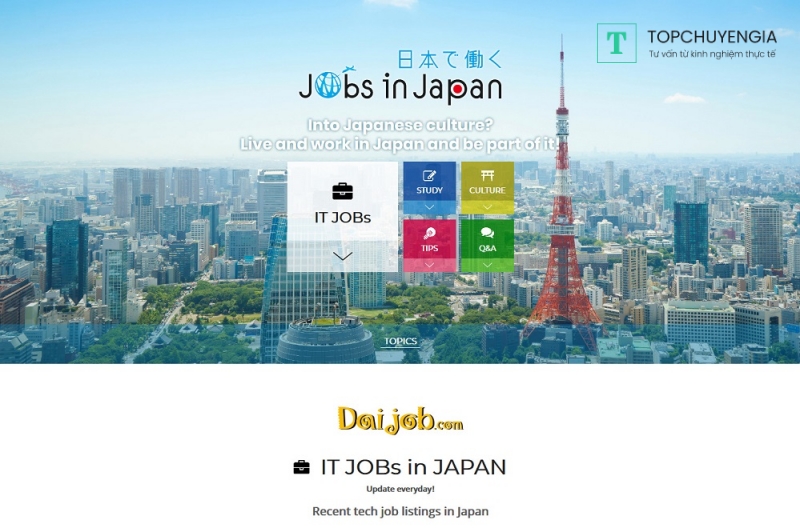 trang web tìm việc cho người nước ngoài tại Nhật