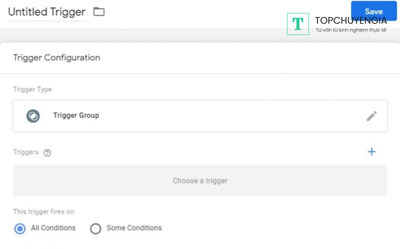 trigger group trong Google tag manager