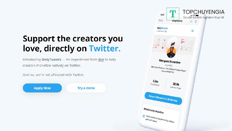 Twitter cho phép người dùng bật nội dung kiếm tiền
