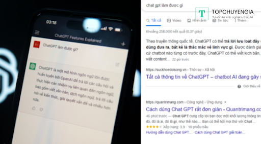 So sánh Chat GPT và Google Search