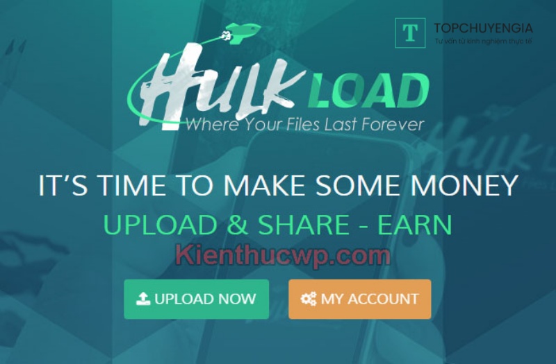 website upload file kiếm tiền Hulkload