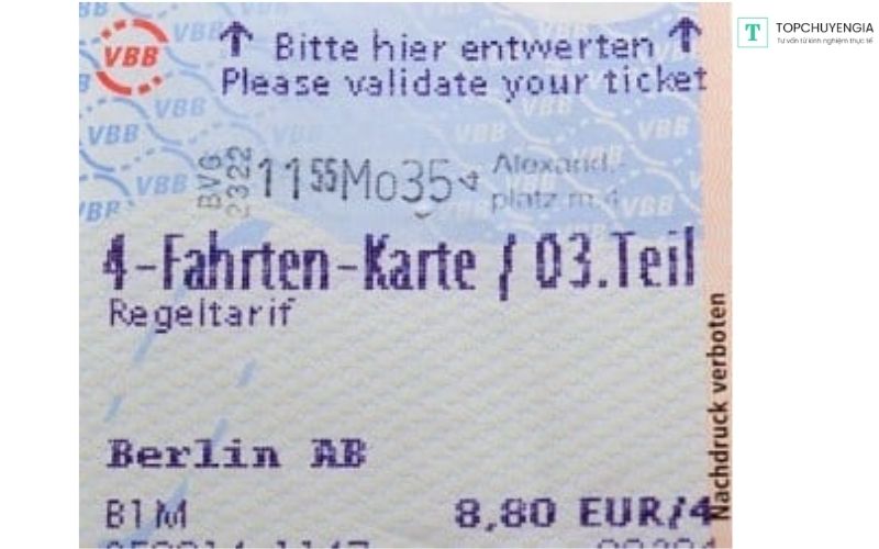 Vé xe phương tiện công cộng ở Đức