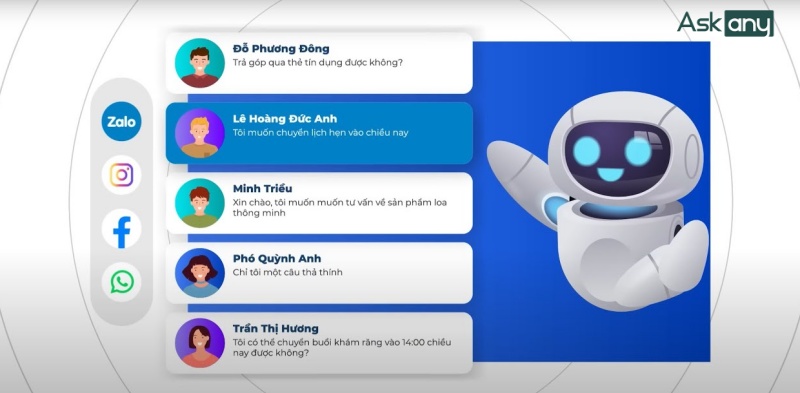 Các tính năng của VinBase Chatbot 