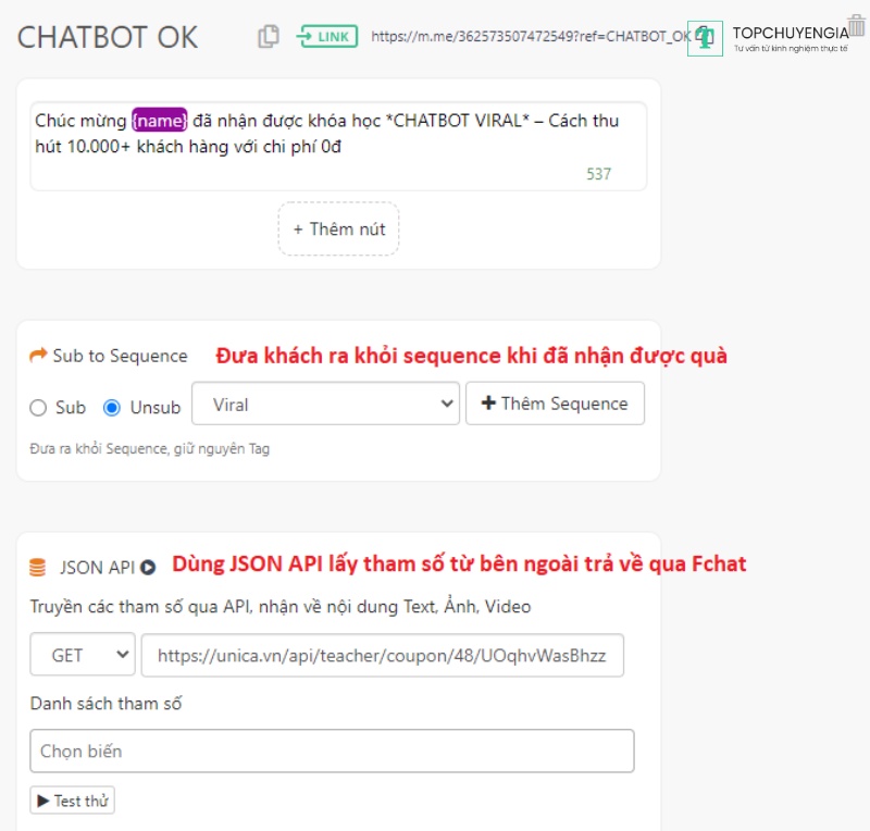 hướng dẫn tạo chatbot viral