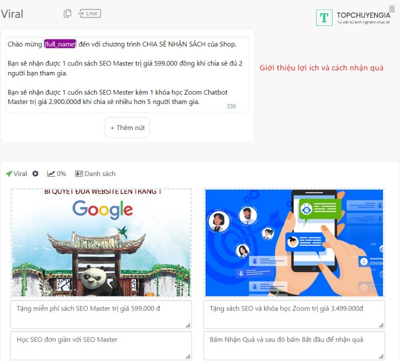 hướng dẫn tạo chatbot viral